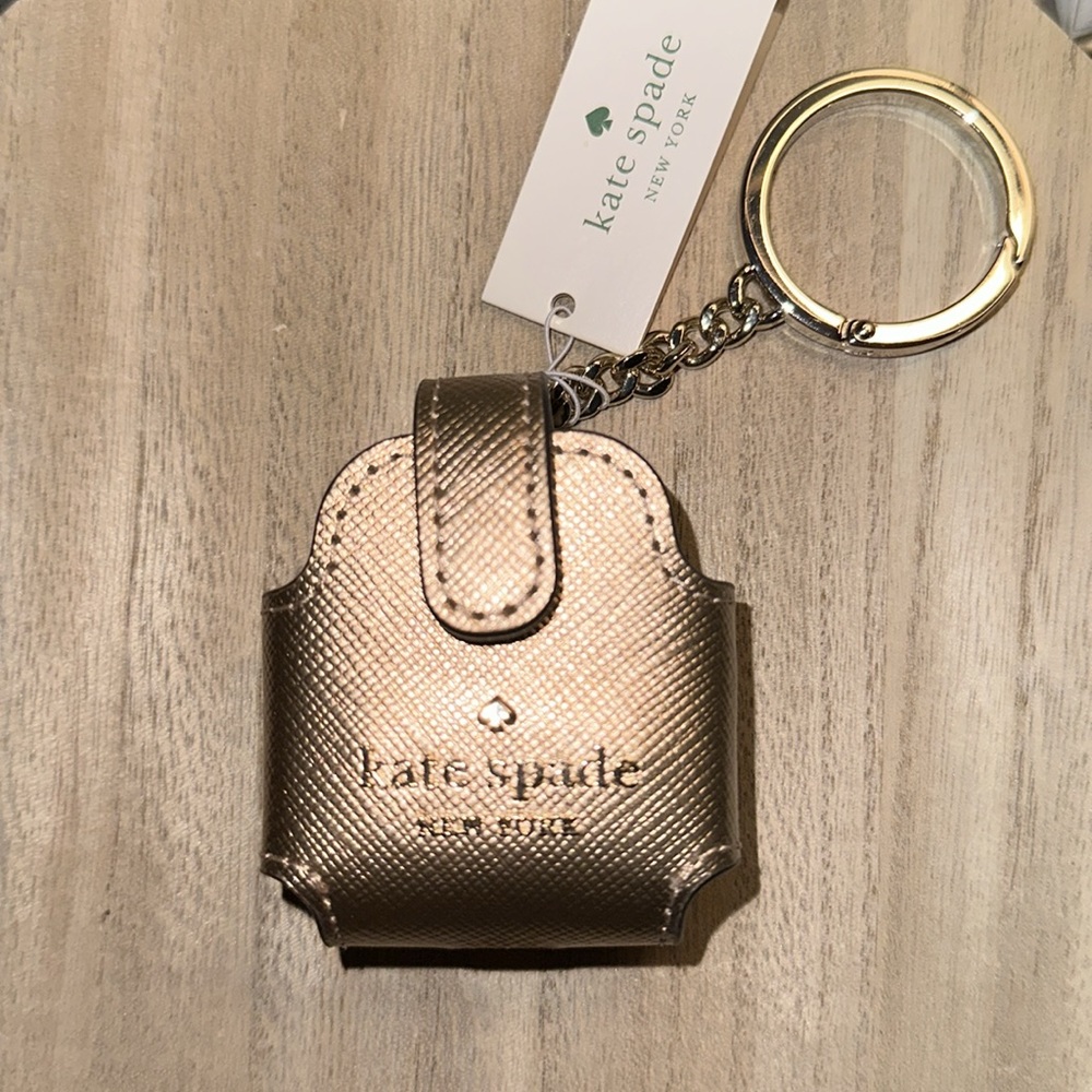 Kate Spade Metallic Saffia Leather AirPods Case - Picture 4 of 12